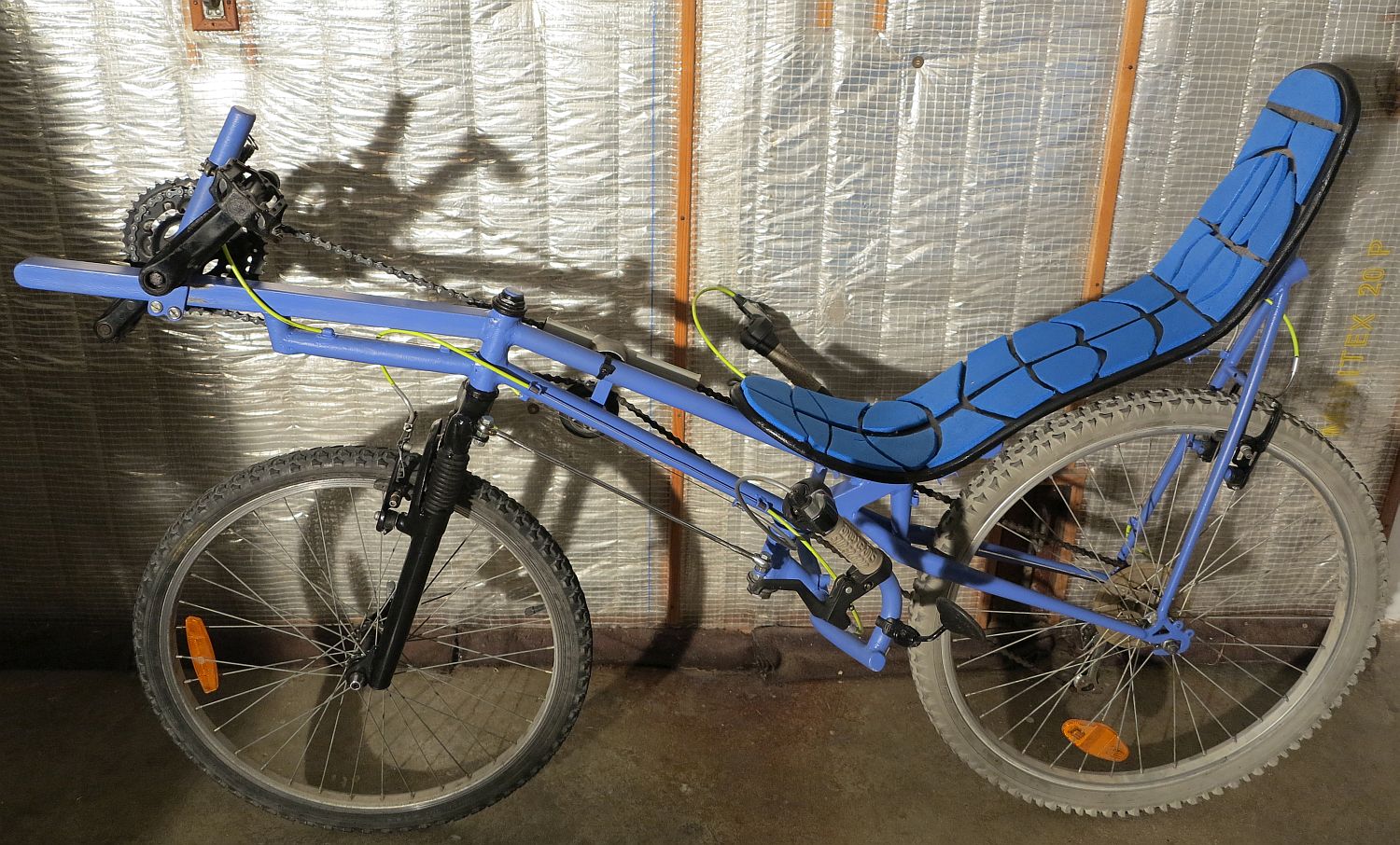 homemade recumbent bicycle