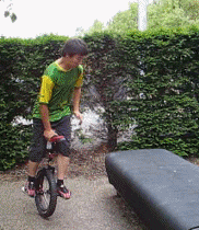 unicycle trials video