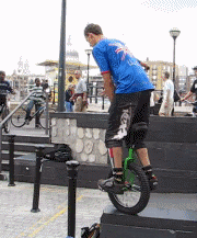 unicycle trials video