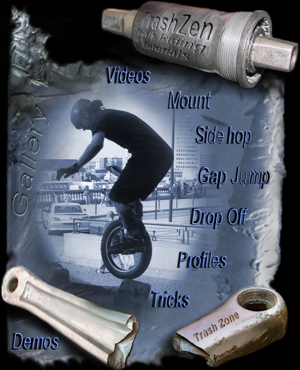 unicycle trials riding and unitrial on a monocycle or monoroue
