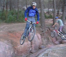 mountain biking and biketrial skills