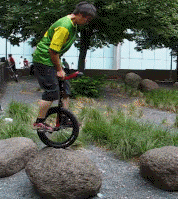 unicycle trials video