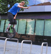 unicycle trials video