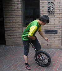 unicycle trials video